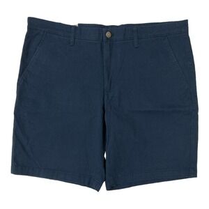 NWT Member's Mark Regular Fit Everyday Flat Front Short Navy Blue Cove 38